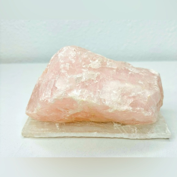 Rose Quartz Large Raw Chunk #1 - Picture 2 of 4